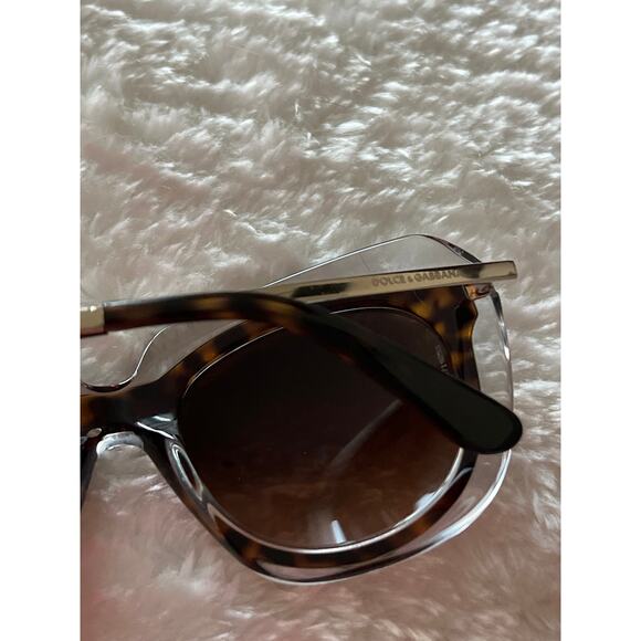 Dolce & Gabbana D&G DG 4282 757/13 Havana Transparent Brown Gradient Sunglasses main image 4
